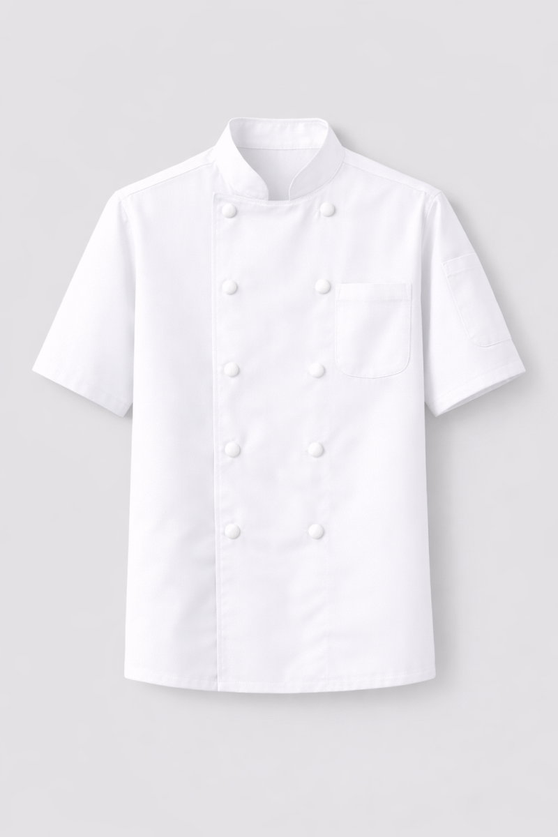 Áo bếp tay ngắn nam nữ AB-U-002